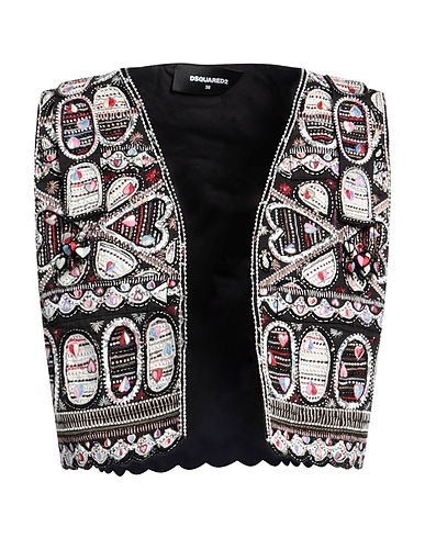 DSQUARED2 Waistcoat Black 100% Cotton, Glass