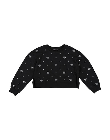 CHIARA FERRAGNI Sweatshirt Black 95% Cotton, 5% Elastane