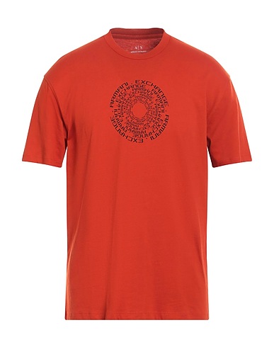 ARMANI EXCHANGE T-shirt Rust 100% Cotton
