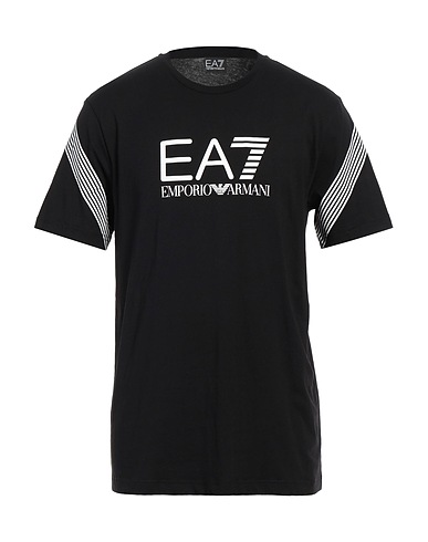 EA7 T-shirt Nero 100% Cotone