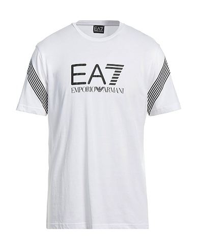 EA7 T-shirt Bianco 100% Cotone