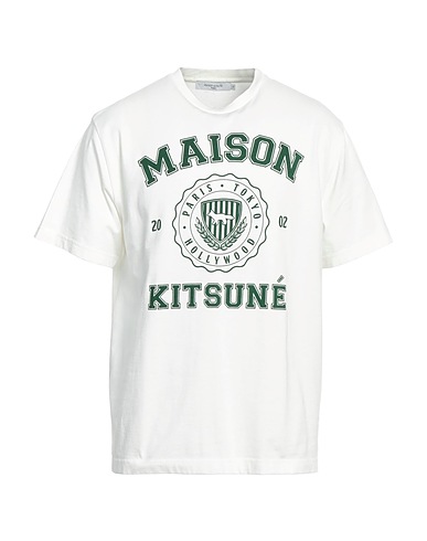 MAISON KITSUNÉ T-shirt Off white 100% Cotone
