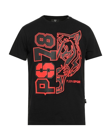 PLEIN SPORT T-shirt Black 95% Cotton, 5% Elastane
