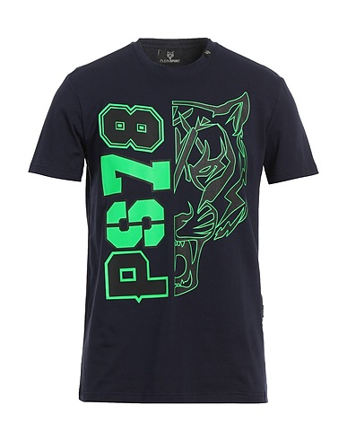 PLEIN SPORT T-shirt Navy 95% Cotton, 5% Elastane