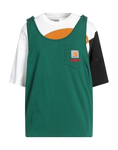 MARNI x CARHARTT WIP T-shirt Verde scuro 100% Cotone organico