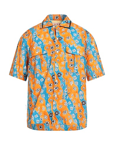 MARNI Patterned shirt Orange 100% Cotton