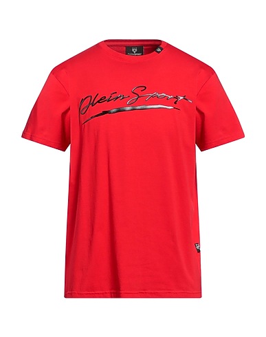 PLEIN SPORT T-shirt Red 95% Cotton, 5% Elastane