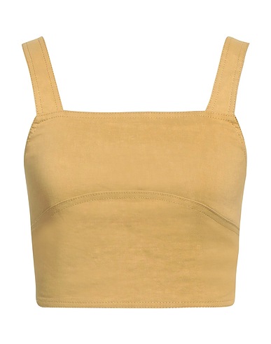 PINKO Top Senape 59% Lino, 38% Viscosa, 3% Elastan