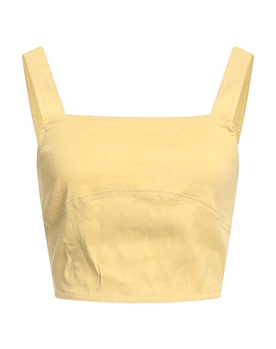 PINKO Top Pastel yellow 59% Linen, 38% Viscose, 3% Elastane