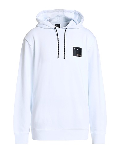 ARMANI EXCHANGE Hooded track jacket  White 100% Pima Cotton, Elastane
