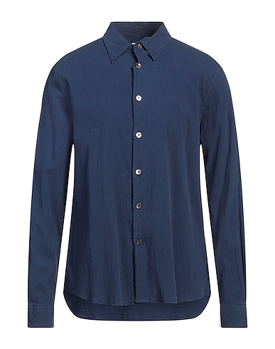 PS PAUL SMITH Camicia tinta unita Blu 97% Cotone, 3% Elastan