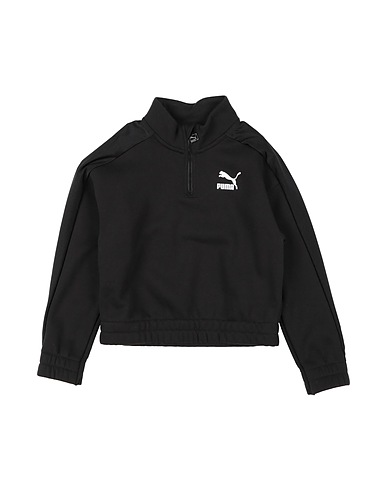 PUMA Sweatshirt T7 Quarter Zip FL G
 Black 66% Cotton, 34% Polyester, Nylon, Elastane