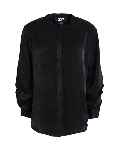 DKNY Solid color shirts & blouses Black 100% Polyester