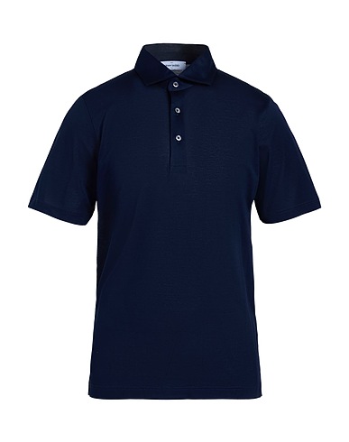 GRAN SASSO Polo shirt Navy blue 100% Cotton