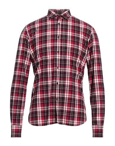 AGLINI Checked shirt Mauve 100% Cotton
