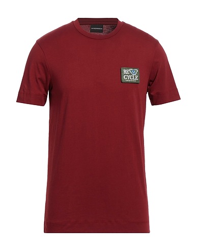 EMPORIO ARMANI T-shirt Brick red 100% Cotton