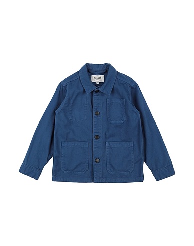 FINGER IN THE NOSE Solid colour shirt Navy blue 100% Cotton