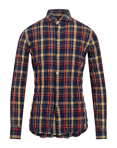 ALESSANDRO GHERARDI Checked shirt 99% Cotton, 1% Polyamide, Elastane