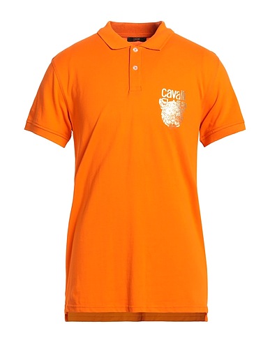 CAVALLI CLASS Polo shirt Orange 100% Cotton