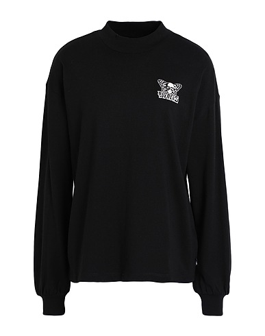 VANS Sweatshirt SKULLY FLY LS MOCK NECK
 Black 100% Cotton