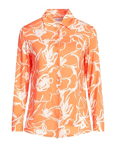 HOPPER Camicie e bluse a fiori Arancione 100% Viscosa