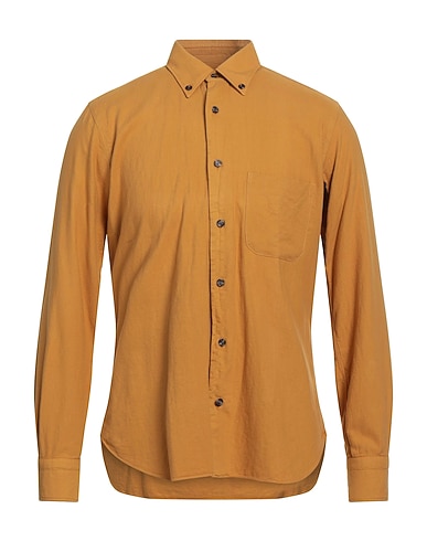 DANDYLIFE by BARBA Solid colour shirt Marigold 100% Cotton