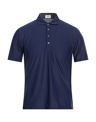 ALESSANDRO GHERARDI Polo shirt Navy blue 82% Polyamide, 18% Elastane