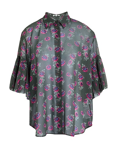 KENZO Hemden und Blusen mit Blumen Militärgrün 100% Polyester