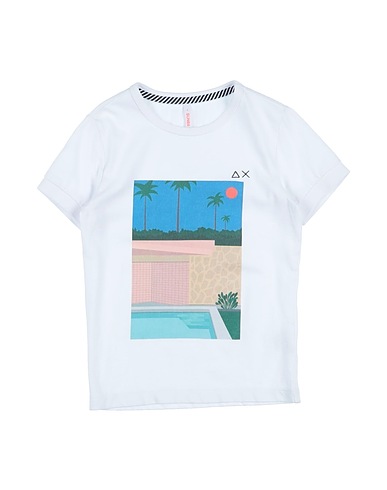 SUN 68 T-shirt White 100% Cotton