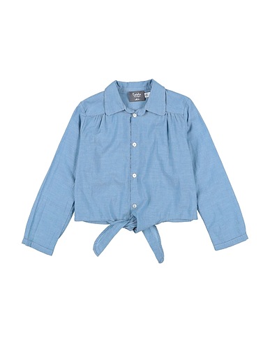 TOCOTO VINTAGE Solid colour shirts & blouses Light blue 100% Cotton