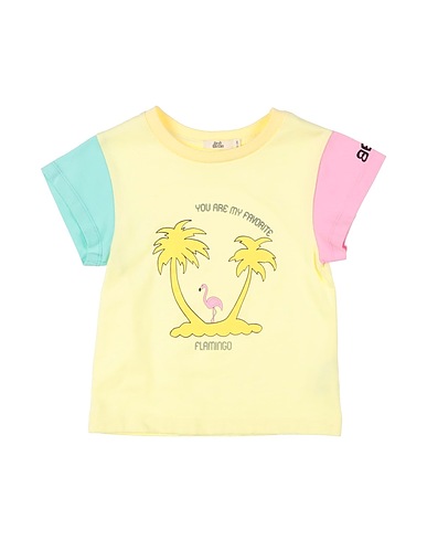 BANDY BUTTON T-shirt Yellow 100% Cotton