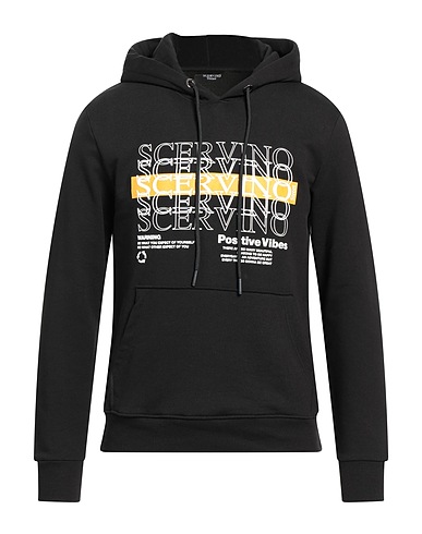 SCERVINO Hooded sweatshirt Black 100% Cotton