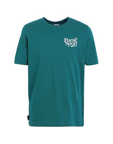 PUMA T-shirt Verde smeraldo 100% Cotone