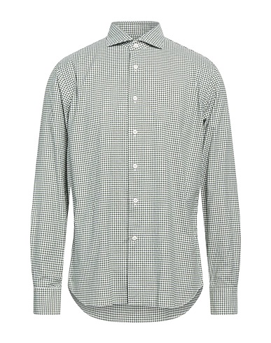 ALESSANDRO GHERARDI Kariertes Hemd Militärgrün 73% Baumwolle, 26% Polyester, 1% Andere Fasern