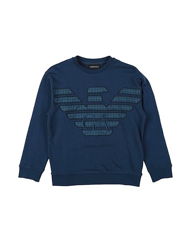EMPORIO ARMANI Sweatshirt Midnight blue 100% Cotton, Polyester, Elastane