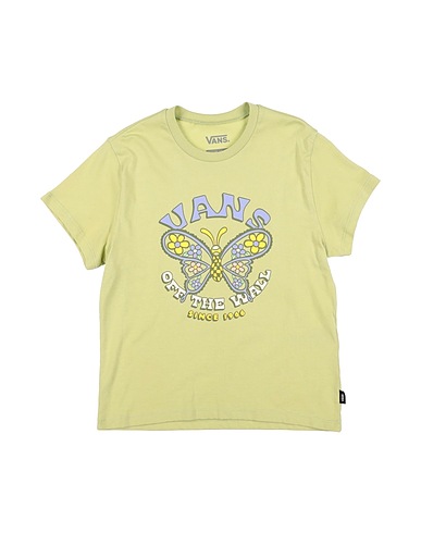 VANS T-shirt PAISLEY FLY GIRLS CREW
 Vert clair 100% Coton