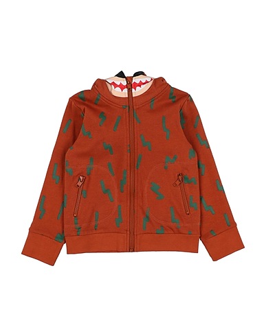 STELLA McCARTNEY KIDS Hooded track jacket  Brown 100% Cotton, Polyester