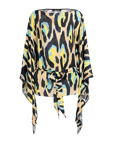 ROBERTO CAVALLI Top Beige 100% Viscose