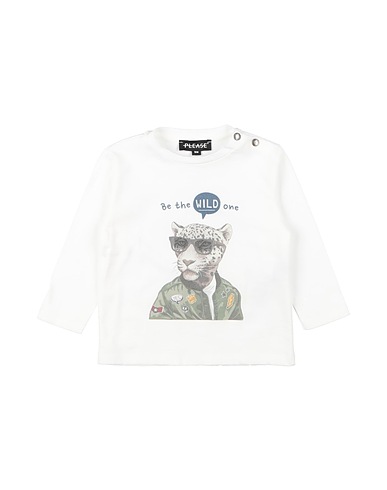 PLEASE T-shirt White 100% Cotton
