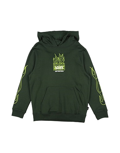 VANS Hooded track jacket  NEON FLAMES PO
 Military green 100% Cotton