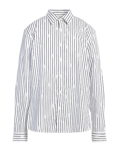 MICHAEL KORS MENS Striped shirt White 97% Cotton, 3% Elastane