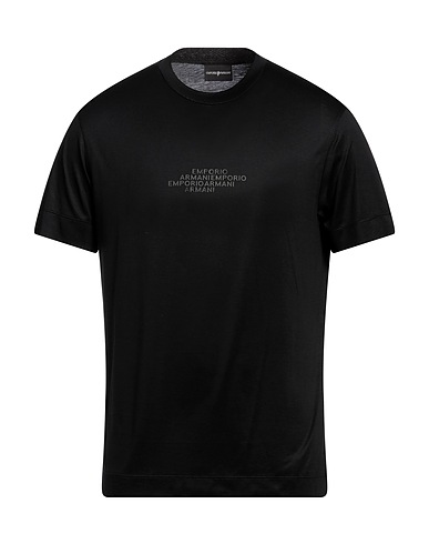 EMPORIO ARMANI T-shirt Black 70% Lyocell, 30% Cotton