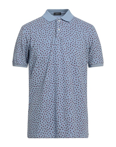 ROSSOPURO Polo shirt Pastel blue 100% Cotton