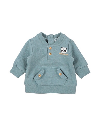 TUTTO PICCOLO Sweat-shirt Turquoise 95% Coton, 5% Élasthanne