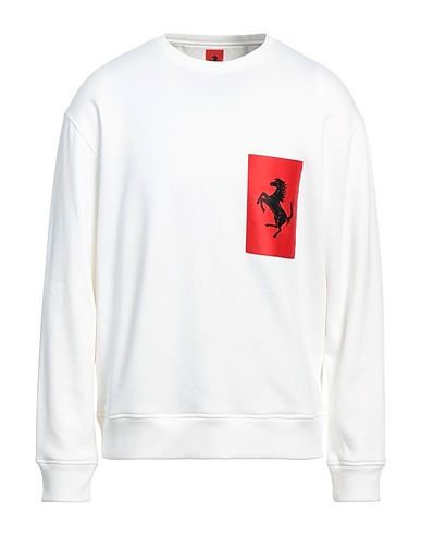 FERRARI Sweatshirt Off white 93% Cotton, 7% Polyamide