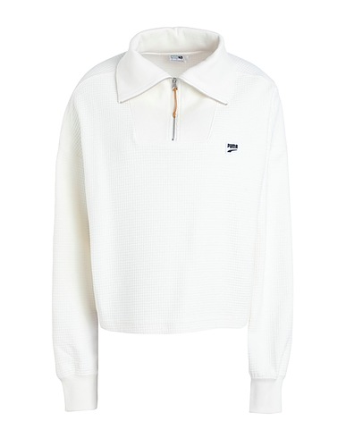 PUMA Sweatshirt DOWNTOWN Half-Zip Crew
 Off white 76% Baumwolle, 24% Polyester