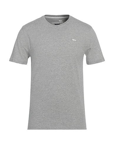 HARMONT & BLAINE Basic T-Shirt Hellgrau 100% Baumwolle