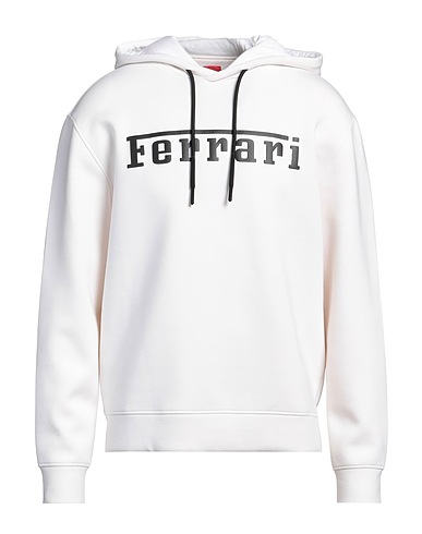 FERRARI Hooded track jacket  Cream 82% Viscose, 14% Polyurethane, 4% Elastane