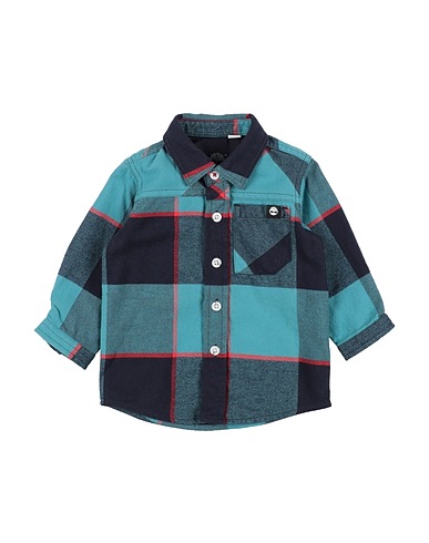 TIMBERLAND Patterned shirt Pastel blue 100% Cotton