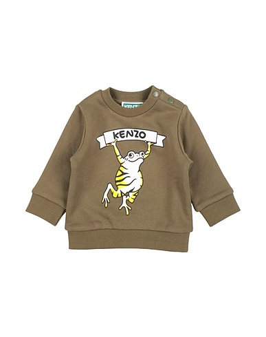 KENZO KIDS Sweatshirt Military green 84% Cotton, 16% Polyester, Elastane